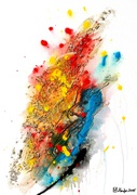 Malerei, Kunst, Art, Acryl, Abstrakt, modern, rot, gelb, blau