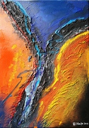Malerei, Kunst, Art, Acryl, abstrakt, modern, rot, gelb, blau