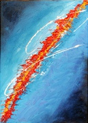 Malerei, Kunst, Art, Acryl, Abstrakt, modern, blau, rot