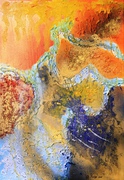 Malerei, Kunst, Art, Acryl, Abstrakt, modern, rot, gelb, blau