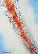 Malerei, Kunst, Art, Acryl, Abstrakt, modern, rot, silber, blau