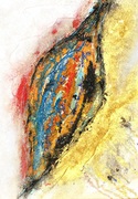 Malerei, Kunst, Art, Acryl, Abstrakt, rot, blau, gold