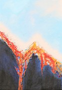 Malerei, Art, Kunst, Acryl, Expressiv, Modern, Bild, abstrakt, gelb, blau