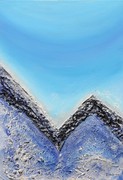Malerei, Art, Kunst, Acryl, Expressiv, Modern, Bild, abstrakt, blau, silber