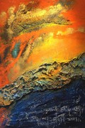 Malerei, Art, Kunst, Acryl, Expressiv, modern, Bild, abstrakt, gelb, blau, rot, gold