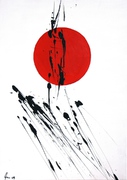 Malerei, Art, Kunst, Acryl, modern, Bild, rot, weiß, schwarz