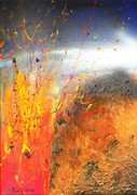 Malerei, Art, Kunst, Acryl, Expressiv. modern, Bild, abstrakt, gelb, blau, rot, ocker