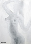 Akt, Acryl, Kunst, Art, schwarz weiß, Frau