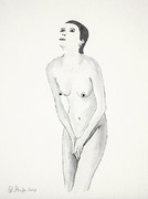 Akt,  Aquarell, Kunst, Art, Frau, schwarz-weiß