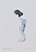 Akt,  Aquarell, Kunst, Art, Frau, schwarz-weiß