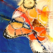 Malerei, Art, Kunst, Acryl, Abstrakt, modern, rot, gelb, blau