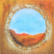 Malerei, Art, Kunst, Acryl, Expressiv, Modern, Bild, abstrakt, gelb, blau, gold