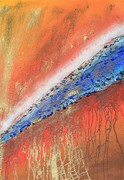 Malerei, Art, Kunst, Acryl, Expressiv. modern, Bild, abstrakt, gelb, blau, rot, gold
