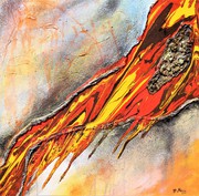 Malerei, Art, Kunst, Acryl, Expressiv. modern, Bild, abstrakt, rot, gelb