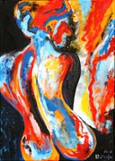 Gefall ivch dir? 2017, Kunst, Art, Akt, Acryl, Frau